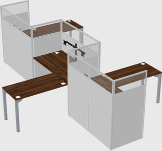 L-shape cubicles