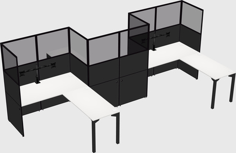L-shape cubicles