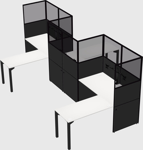 L-shape cubicles