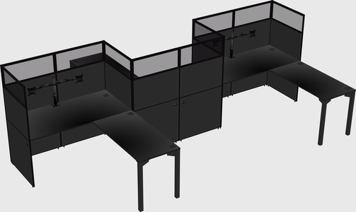 L-shape cubicles
