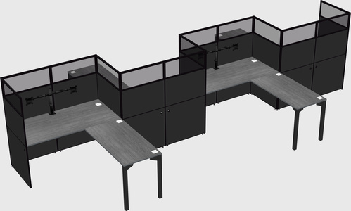 L-shape cubicles