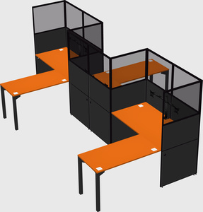 L-shape cubicles