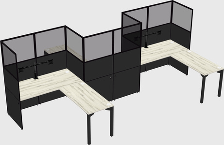 L-shape cubicles