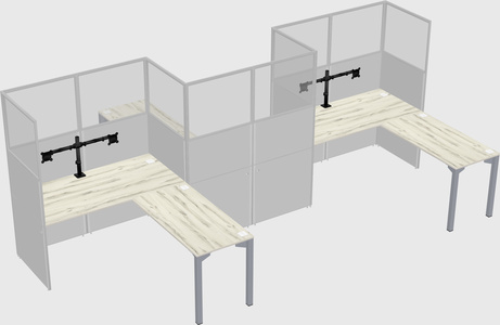 L-shape cubicles