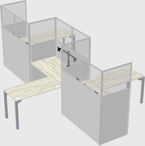 L-shape cubicles