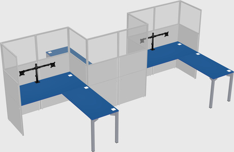 L-shape cubicles