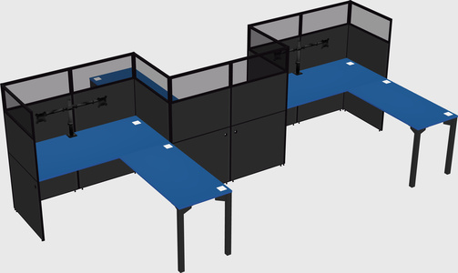 L-shape cubicles