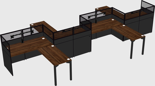 L-shape cubicles