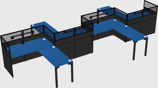 L-shape cubicles