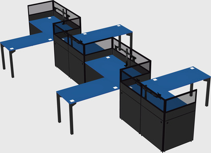 L-shape cubicles
