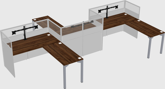 L-shape cubicles