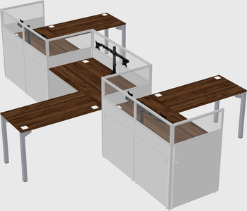 L-shape cubicles