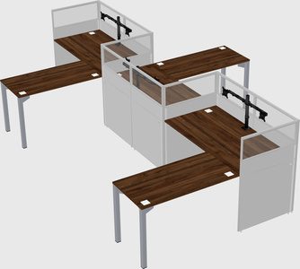 L-shape cubicles