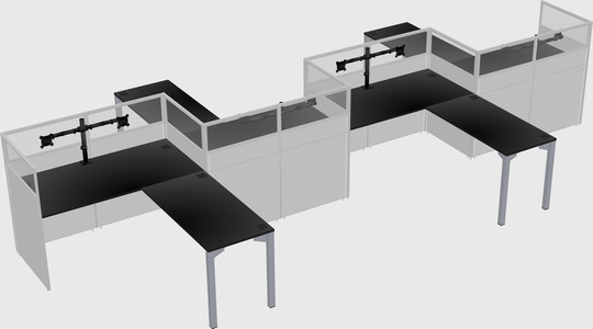 L-shape cubicles