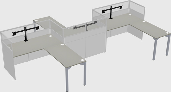L-shape cubicles