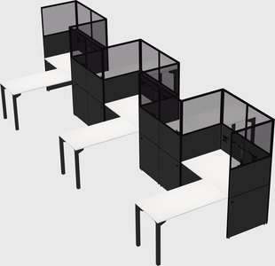 L-shape cubicles