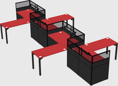 L-shape cubicles