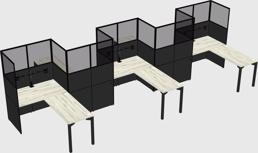 L-shape cubicles