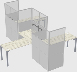 L-shape cubicles