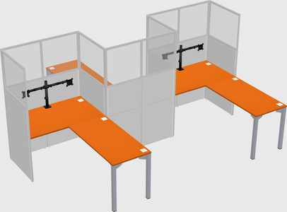 L-shape cubicles