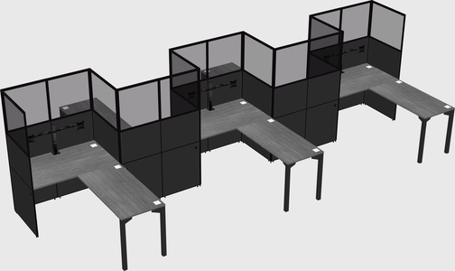 L-shape cubicles