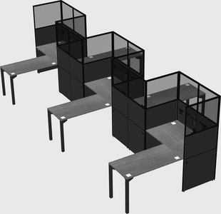 L-shape cubicles