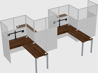 L-shape cubicles