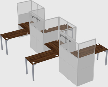 L-shape cubicles