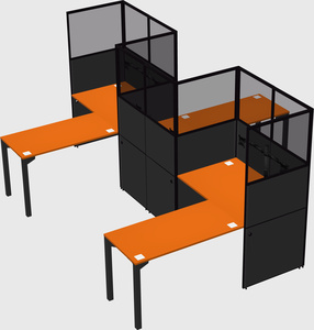 L-shape cubicles