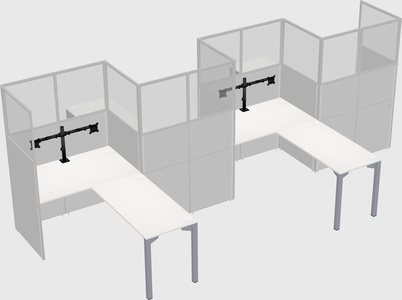 L-shape cubicles
