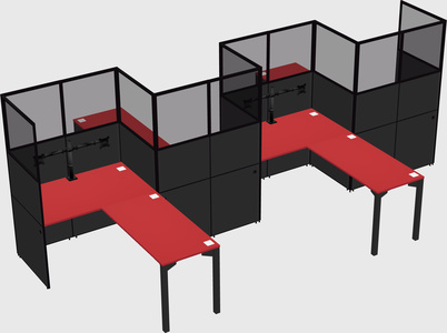 L-shape cubicles