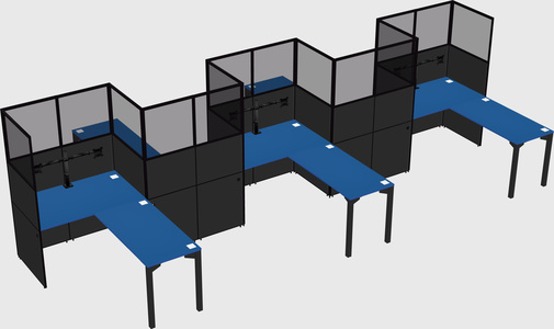 L-shape cubicles