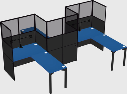 L-shape cubicles