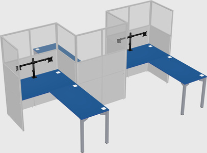 L-shape cubicles