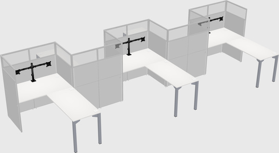 L-shape cubicles