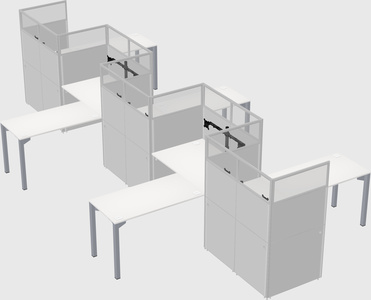 L-shape cubicles