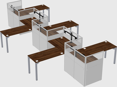 L-shape cubicles
