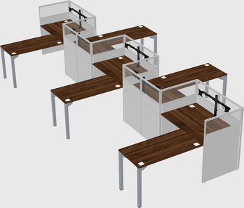 L-shape cubicles