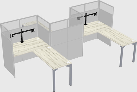 L-shape cubicles
