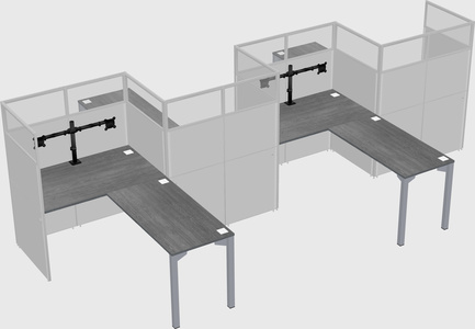 L-shape cubicles