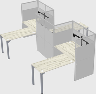 L-shape cubicles