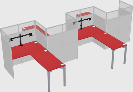 L-shape cubicles