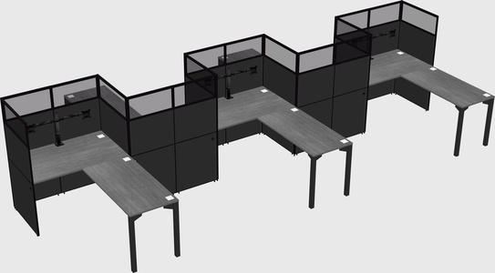 L-shape cubicles