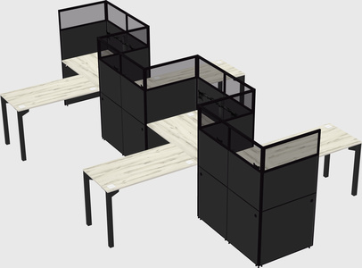 L-shape cubicles