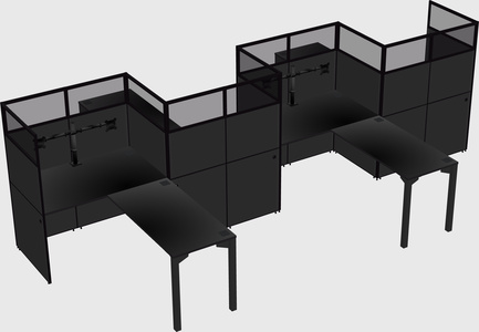 L-shape cubicles