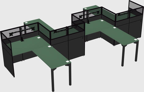 L-shape cubicles