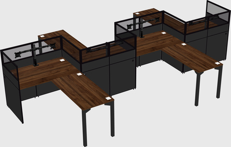 L-shape cubicles