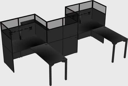L-shape cubicles