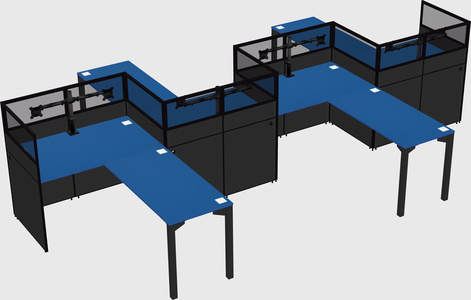 L-shape cubicles