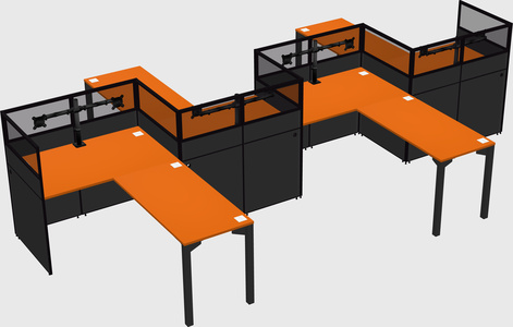 L-shape cubicles